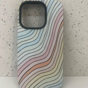 Colorful Wave Pattern 14 Pro Phone Case